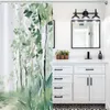 Douchegordijnen eucalyptus blad gordijn waterdichte stof badkamer 12 stks haken baddecoratie