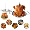 Tools Chicken Roaster Rack With Removable Spikes Stainless Steel Vertical Skewer Grill For Oven Kebabs BBQ Dishes