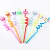 Party Decoration 4/8pcs Butterfly Drinking Straws Reusable For Birthday Straw Baby Shower Girl Supplies