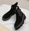 Luxe ontwerper Ankle Boots Women's Lady Booties Knight Boot Fashion Designer Wintermerken Martin Boots Black Calf Lederen Party Wedding 35-41