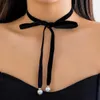 Collane a ciondolo salircone saliame gotico in velluto nero catena corta collana corta maschile corean regolabile girocollo bowknot collana femminile eleganti gioielli eleganti240408