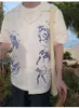 Camicie casual maschile francese retrò dodici zodiac stampato camicia a maniche corte hawaiane per uomo coreano streetwear