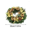 Decoratieve bloemen Kerstmis Pine Naald kandelaar Garland Red Berries Seizoen Kandelaar Simulatie Plant Lint Decoratie Kerstadvies