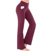 Fashion LL-3391 Dames Nieuwe been Fashion Stretch Yoga Taille Hoge broek Casual Flare Pants Wide Pants Women FBCEI