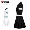 PGM Golf Womens Dress Set Summer Slim Fit Skirt Sports Girl Pleated Skirt With Anti-light Shorts Breathable Versatile 240326