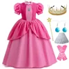 Chiffon Lace Girls Cosplay Dress Baby Kids Vestidos Party Dresses Carnival Halloween Costume i 311 år 240326