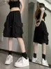 Jeans femminile Zoki Strtwear Hip Hop Shorts Women Vintage Harajuku High Waist Y2K pantaloni corti tasche coreane casual bf Shorts estate y240408