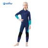 Costumi da bagno femminile da 3 mm da 3 mm in neoprene wetsuit caldo a maniche lunghe a manica lunga abito a prova solare a prova di ario per nuoto da nuoto.