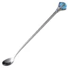 Coffee Scoops Recycle Long Handled Stainless Steel Spoon Ice Cream Dessert Tea For Picnic Kitchen Accessories