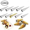 Strumenti da forno 10pcs tubo conico cono rotolo stampe a spirale stampo stampe corna corna pasticceria pasta stampo cookie dessert cucina utensile cucina