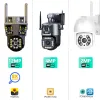 Kamery 6k 12MP HD WiFi IP kamera 8x Zoom Trzy obiektyle Trzy ekrany AI AUTO TREGHING Outdoor Video Cam 2K 4MP Security CCTV