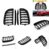 Nouvelle paire une paire de grille de rein avant de haute qualité Grilles à double ligne Slat pour 3 séries E90 E91 320I 323I 328I 335I 2005-2008