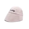Niche design bucket hat female cotton fisherman hat solid color visor hat autumn and winter Korean version of everything summer Han