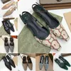 Designer Slingbacks pompa 2 g di tallone gattino sandalo muli con strass di sinestia da donna sandalo con slingback in pelle di cuoio in pelle caviglia quadrata caviglia scarpa da festa
