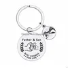 Key Rings Engraved Metal Keychain Pendant Mothers Day Fathers Graduation Season Christmas Gift Drop Delivery Jewelry Dhvpm