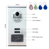 Intercom 7 '' interkomu do drzwi mieszkalnych System monitorowania dzwonu RFID Dostęp do interkomu wideo do zabezpieczenia biurowego biura