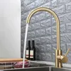 Keuken kranen moderne gouden kraan wastafel badkamer bassin dek gemonteerd koud water mixer kranen toilet 304 roestvrije stee