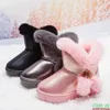 Chaussures de basket-ball vendant des enfants Bottes de neige Bottes d'hiver Plate-tout-bas des enfants chauds 1-11 ans