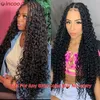 Long 32 Boho Traided Full Lace Front Wigs 613 Blonde Curly Goddess Locs Wigs Pré-cueilled avec des cheveux Babe Box Box Braids 240408