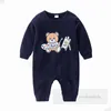 Neugeborene Kinder Baumwolle Rompers Baby Designer Kleidung Kleinkind Jungen Mädchen Cartoon Bär Langarm Overalls -Auflagen Säugling Baumwollweiche Bodysuit Z7566