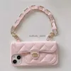 iPhone 14pro 14plus 14promax 13 12 Pro Promax Luxury C Phones Wrist Strap Strap Crossbody Phonecase G-5 Q240408の携帯電話ケースデザイナーケース