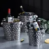 3L/5L/7L/9L/11L Hammered Moscow Mule Stainless Steel Ice Bucket Wine Champagne Wine Bottle Cooler Beer Chiller Ice Barrel 240327