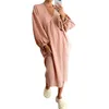 Women's Sleepwear Long Sleeve Lounge Dress For Women Full Length Sleep Soft V Neck Night Shirts Nightgown With Pockets