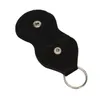 Keychains Guitar Picks Holder Case - Leather Keychain Plectrum Key FOB Cases Bag (2 Pack Black Brown)