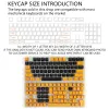 Accessories 149 Keys CSA Profile PBT Doubleshot Keycaps 6.25U Black Yellow Key Cap For Satellite Axis Mechanical Gaming Keyboard