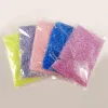 Dekorationer 450g/påse grossist transparent glitter oregelbunden glas glas multicolor grus för DIY 3D nagelkonstdekoration/hartsformfyllmedel