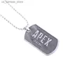 Pendant Necklaces Game Apex Legends Dog Tag Necklace Pendants For Women Men Antique Metal Necklace Jewelry Accessories240408