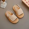 Slipper Leather Fashion Kids Sliders Two Style Summer Girls Sandals and Slipper Bohemia Classic Fashion Open Toe Open Kids Notlip Kids Flats 240408