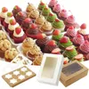 Sortez des conteneurs 20 PCS Boîtes de friandises de qualité alimentaire avec fenêtre et insère 6 comptes de cupcakes Carrier Bakery pour cookies Muffins