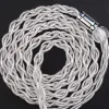 Konektörler Nicehck Silversir kulaklık kablosu 6n Saf Gümüş Folyo Yedek Teli 3.5/2.5/4.4mm mmcx/0.78mm 2pin Starfield Yume EA3 LOFTY