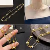 Perlen -Doppelkette in Messing Triumph Anhänger Halsketten für Frauen Designer Schmuck Valentinstag Geschenk Frauen Halsketten Lady Party Halskette