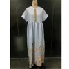 Vêtements ethniques Summer Femmes Imprimé maxi robe musulman Abaya Dubai Turquie Kaftan Eid Ramadan Islamic Jalabiya Arabe Robe Femme Caftan