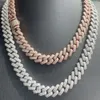 Modedesign 2Rows Moissanite Diamond Silver Cuban Link Halskette/Armbandkette für Rapper HipHop Schmuck