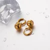 Boucles d'oreilles en peluche Néfaire 18k Gold PVD Plaqué tendance en acier inoxydable Ball Ball Romantic Charm Bijoux pour les femmes Gift
