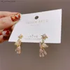 Charm Fashion Crystal Zircon Studörhängen för kvinnor Enkel och söt stjärnbjörndeklaration Örhängen smycken gåvor för Korea240408