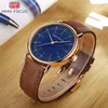 Fashion Simple Mens Watch Imperproof Le cuir en cuir STRAP Quartz Watch Designer Montres