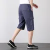 Shorts maschile 2024 Summer Mash Cargo MILITÀ Pantaloni ginocchini con cerniera Jogger Cotton Jogger Elastic Waist Sports Wear Abside