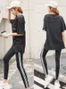 Active Set Loose T Shirt BH Pants Women Yoga 3 Piece Set Quick Dry Fitness Gym Suit Outdoor Sportwear Clothing Running 4XL