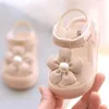 Sandali di sandali di sandali Nuova estate principessa baotou non slittanti scarpe per bambini scarpe per bambini morbide sola prewalker sandals utune 240408