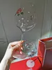2Pcs Exquisite Handmade Art Crystal Wine Glass Goblet Rose Champagne Glasses Burgundy Home Bar Party el Drinkware Gift 240408