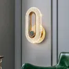 Wandlamp Moderne LED GOUD SCONCE LICHTBELUKTE SLAAPKAMER SLAAPKAMER Woonkamerlampen Luminaire Home Decoratie Verlichting Luxe binnen Oval Lichten