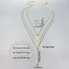 Halsbandörhängen Set 3-stycken Kvinnors rostfritt stål V-formade geometriska hängsmycke