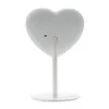 Desktop Led Heart Shape Vanity Mirror Adjustable Three-color Light Cosmetic Rechargeable Makeup Mirrors 240326