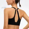 2024 Yoga Bra Lu Lu Nouveau gilet de dos de choc pour les chocs de la course à pied Gather Fiess Bra Lemon Vest Summer Tops Woman