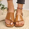 Sandals Flats Mujeres Clip Toe Zapatos de verano zapatillas de vestir Caprice 2024 Diseñador Playa al aire libre Flip Flip Slides femeninos