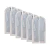 Boîtes de rangement 6 pcs à fermeture à glissière complète Couverture de vêtements de protection Protecteur Sac de vêtements suspendus à poussière Trop respirante imperméable